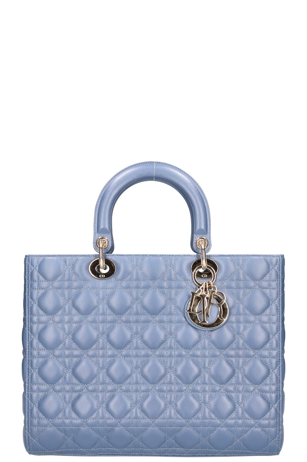 Christian Dior Large Lady Dior Bag Blue Rovelle Bags