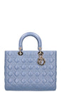 Christian Dior Large Lady Dior Bag Blue Rovelle Bags