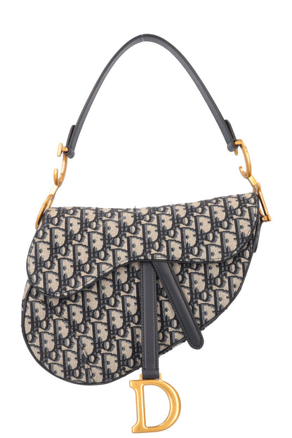 Christian Dior Saddle Bag Oblique Blue Rovelle Bags