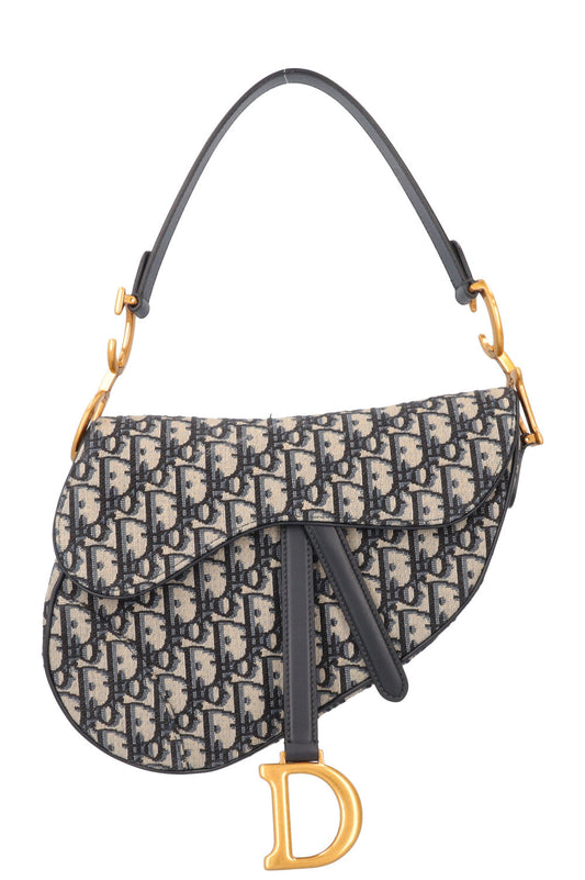 Christian Dior Saddle Bag Oblique Blue Rovelle Bags