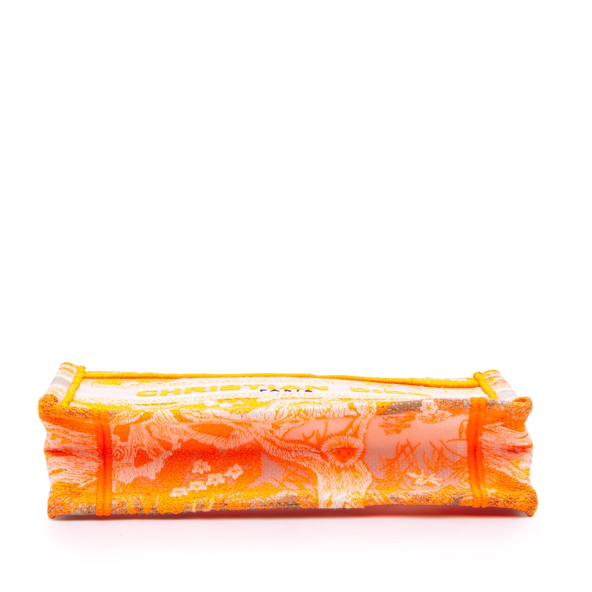 Orange Dior Mini Canvas Embroidered Dioriviera Toile De Jouy Book Tote Handbag Rovelle Bags