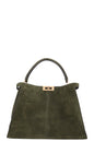 FENDI Large Peekaboo X-Lite Bag Suede Green Rovelle Bags