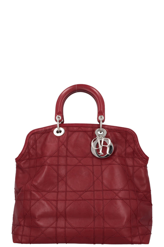 Christian Dior Granville Bag Cannage Red Leather Rovelle Bags