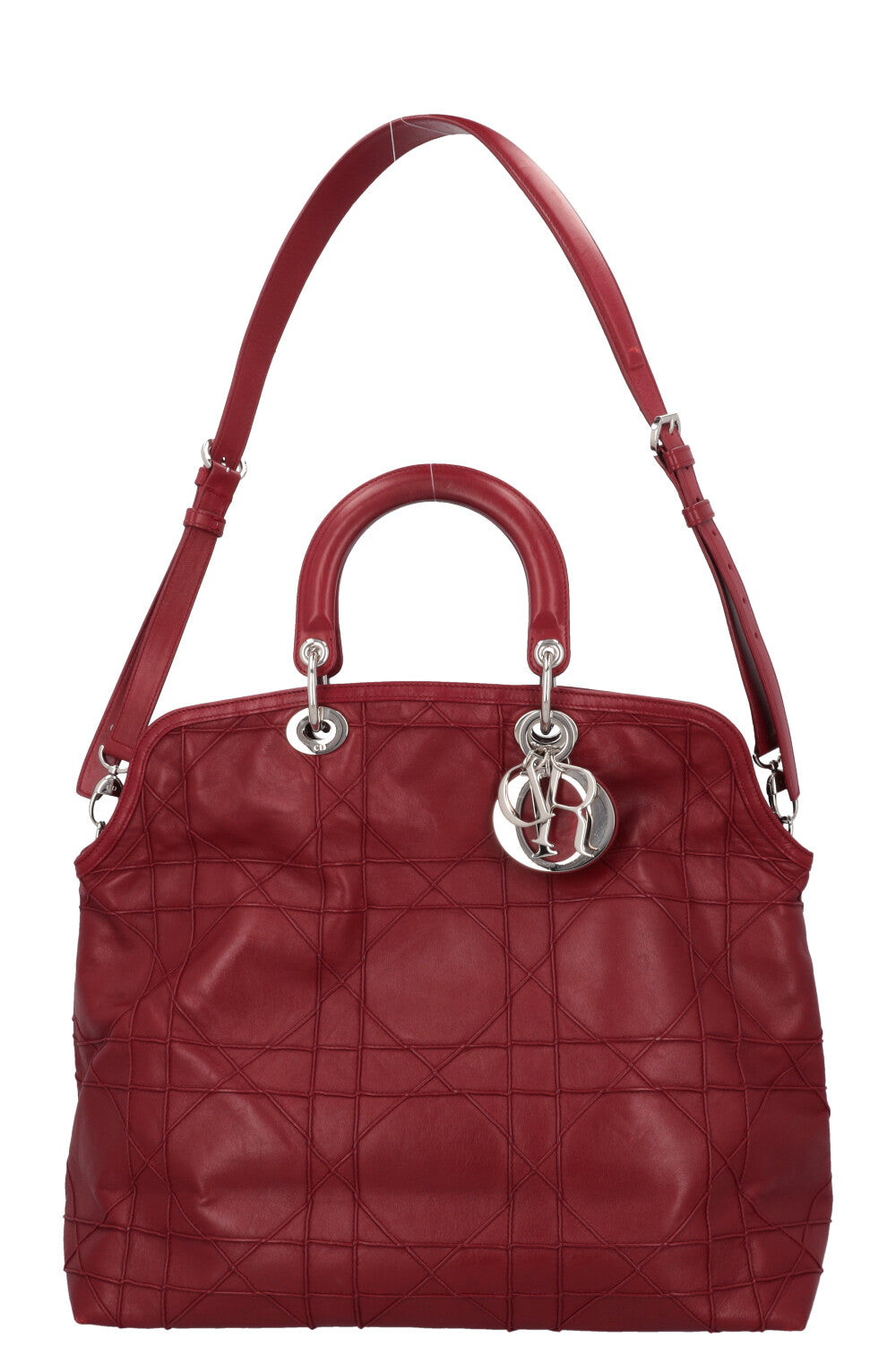 Christian Dior Granville Bag Cannage Red Leather Rovelle Bags