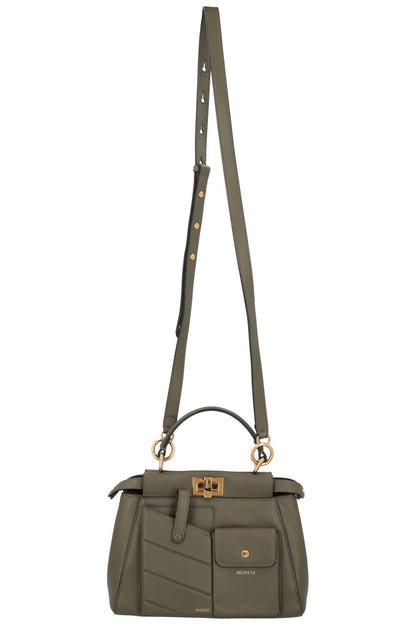FENDI Mini Peekaboo Pocket Leather Green Rovelle Bags