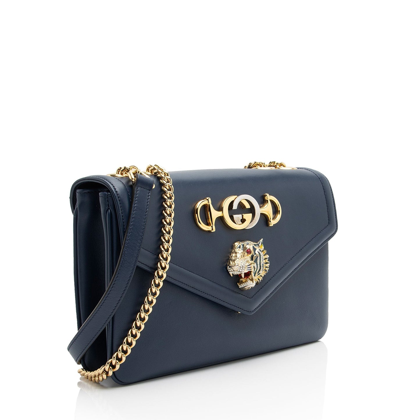 Gucci Calfskin Rajah Zumi Medium Shoulder Bag (SHF-bv9Xhf) Rovelle Bags