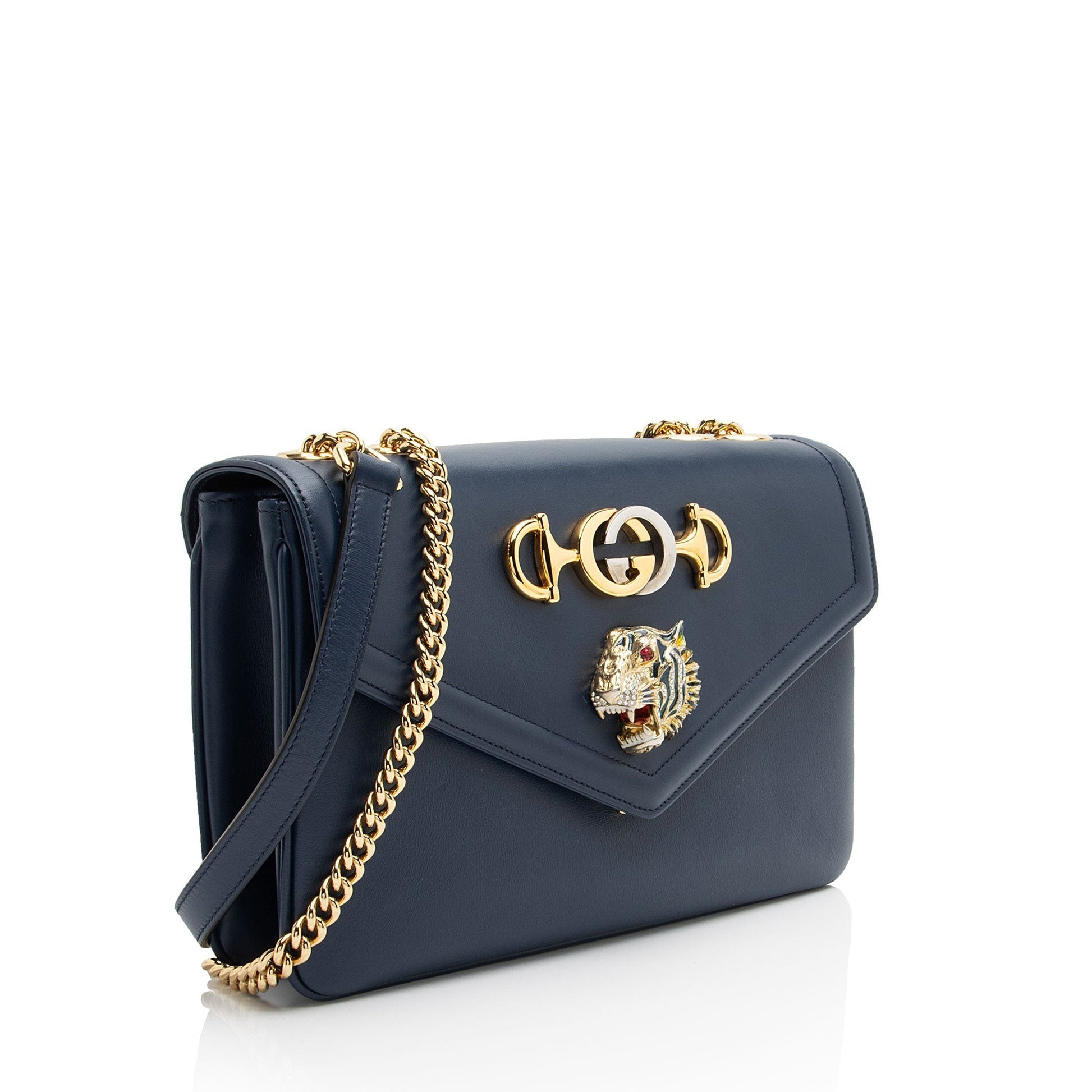Gucci Calfskin Rajah Zumi Medium Shoulder Bag (SHF-bv9Xhf) Rovelle Bags