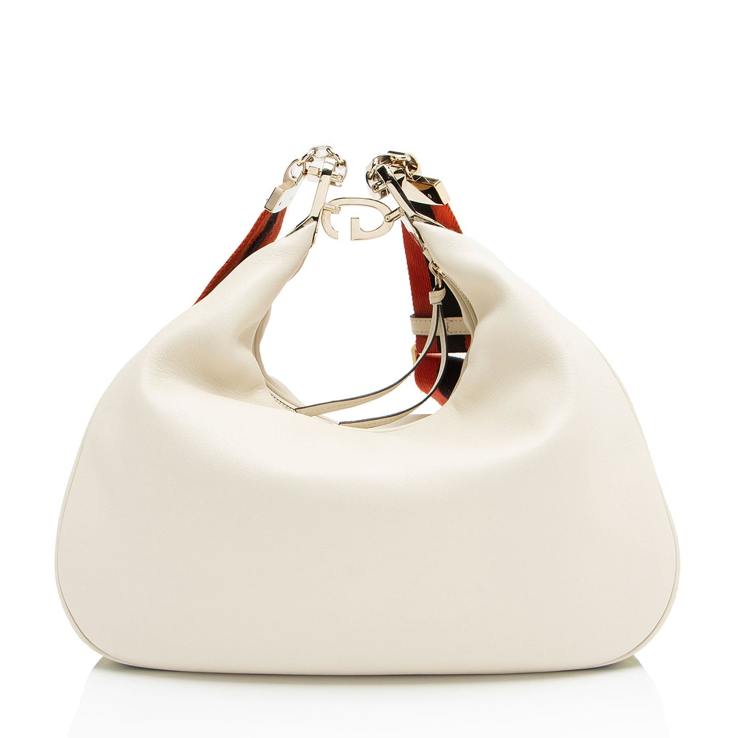 Gucci Calfskin Web Attache Large Shoulder Bag Rovelle Bags