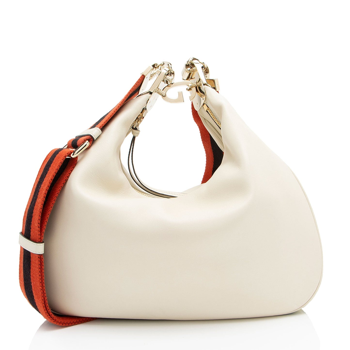 Gucci Calfskin Web Attache Large Shoulder Bag Rovelle Bags
