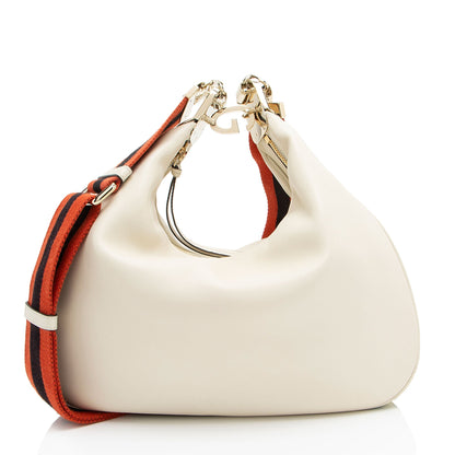 Gucci Calfskin Web Attache Large Shoulder Bag Rovelle Bags
