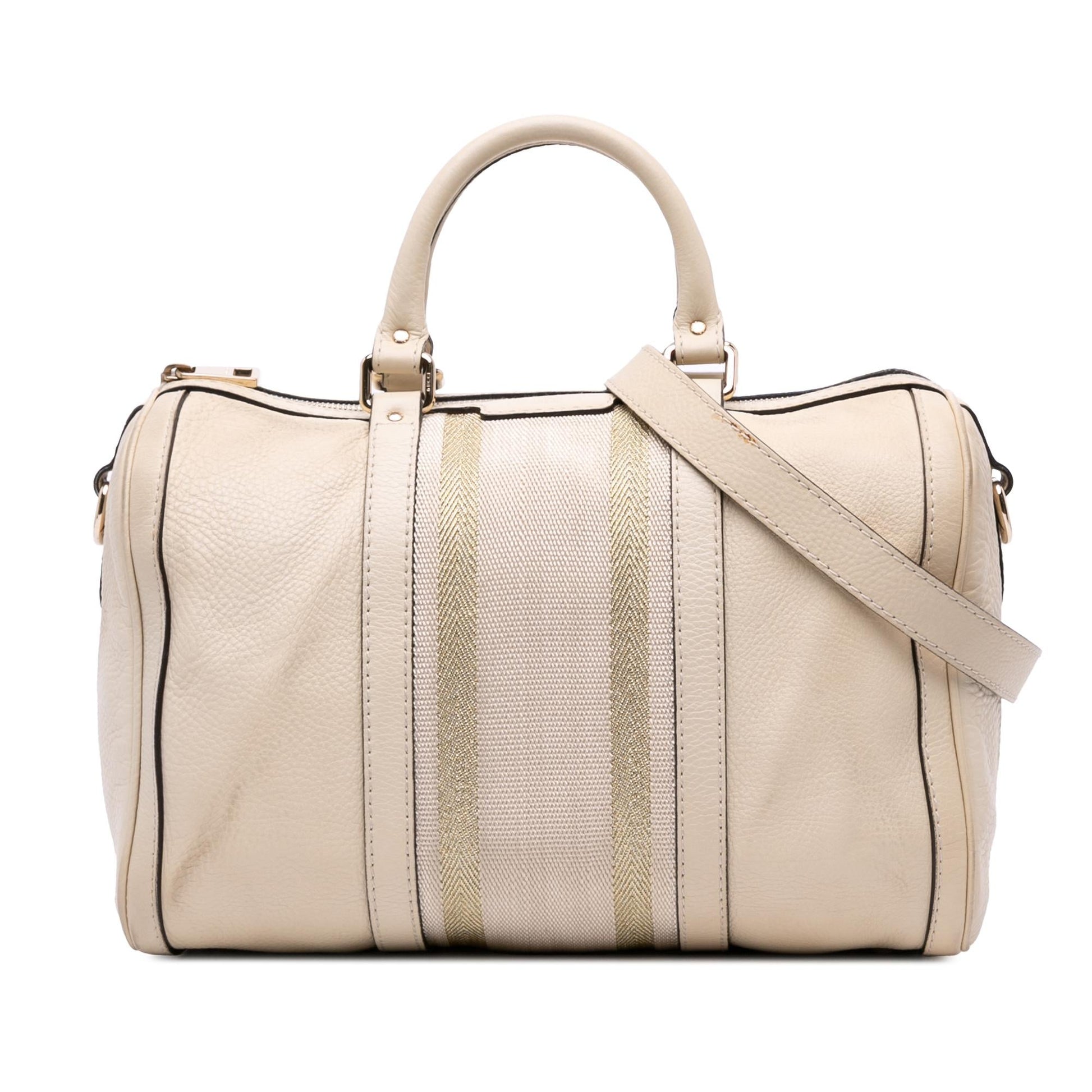 Gucci Calfskin Web Joy Boston Bag Rovelle Bags