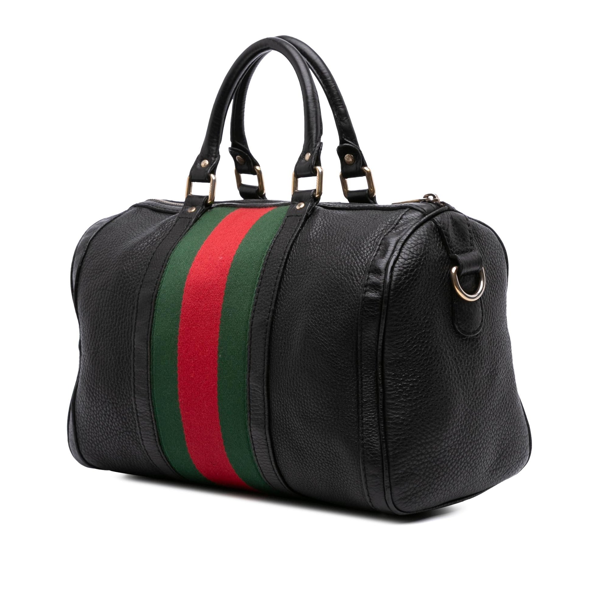 Gucci Calfskin Web Joy Boston Bag Rovelle Bags