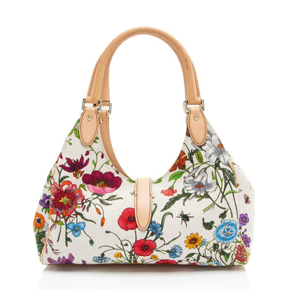 Gucci Canvas Flora Bardot Shoulder Bag Rovelle Bags
