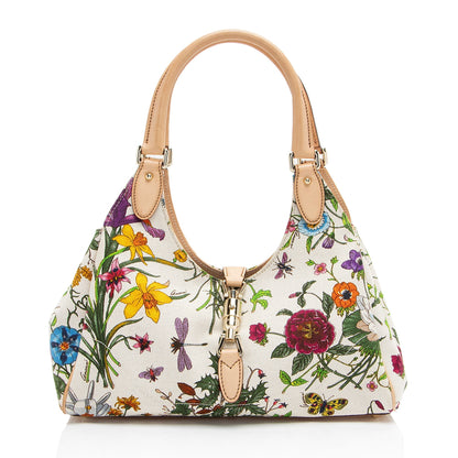 Gucci Canvas Flora Bardot Shoulder Bag Rovelle Bags