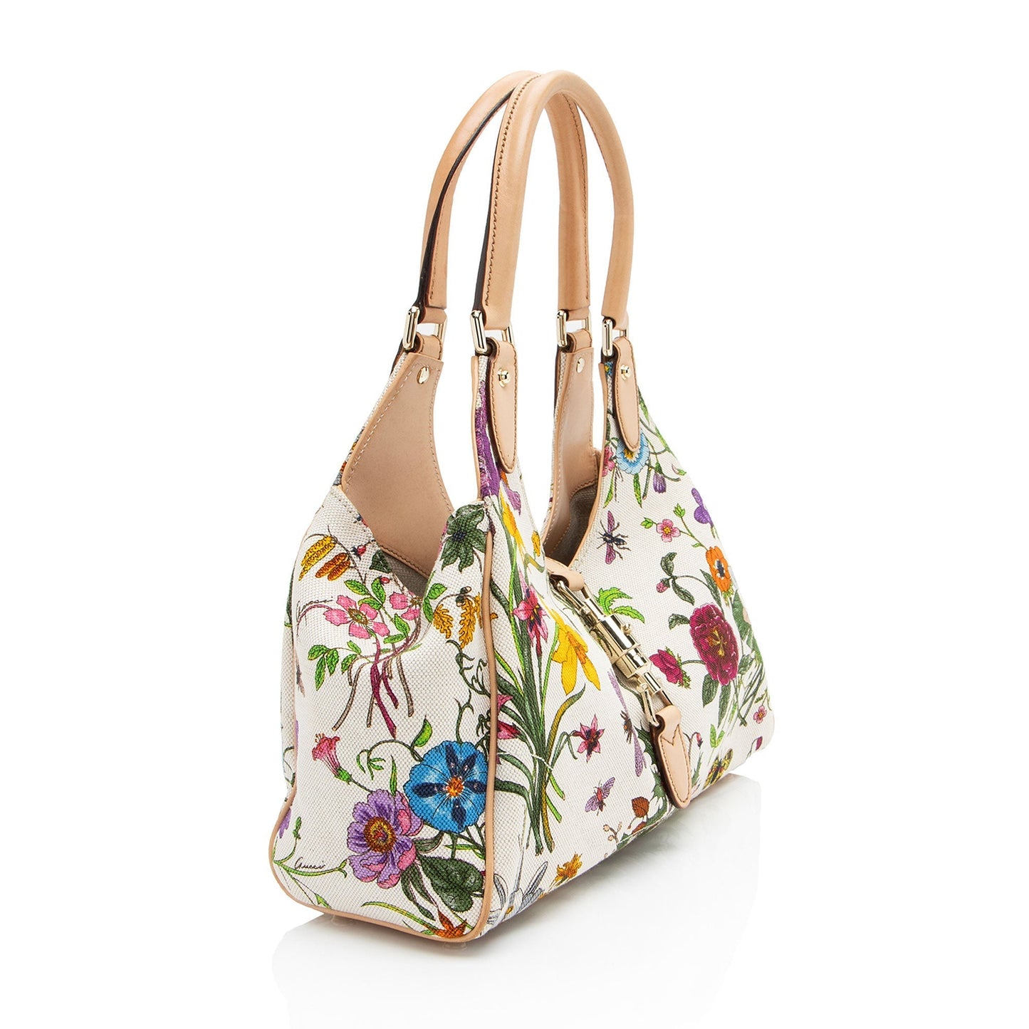 Gucci Canvas Flora Bardot Shoulder Bag Rovelle Bags