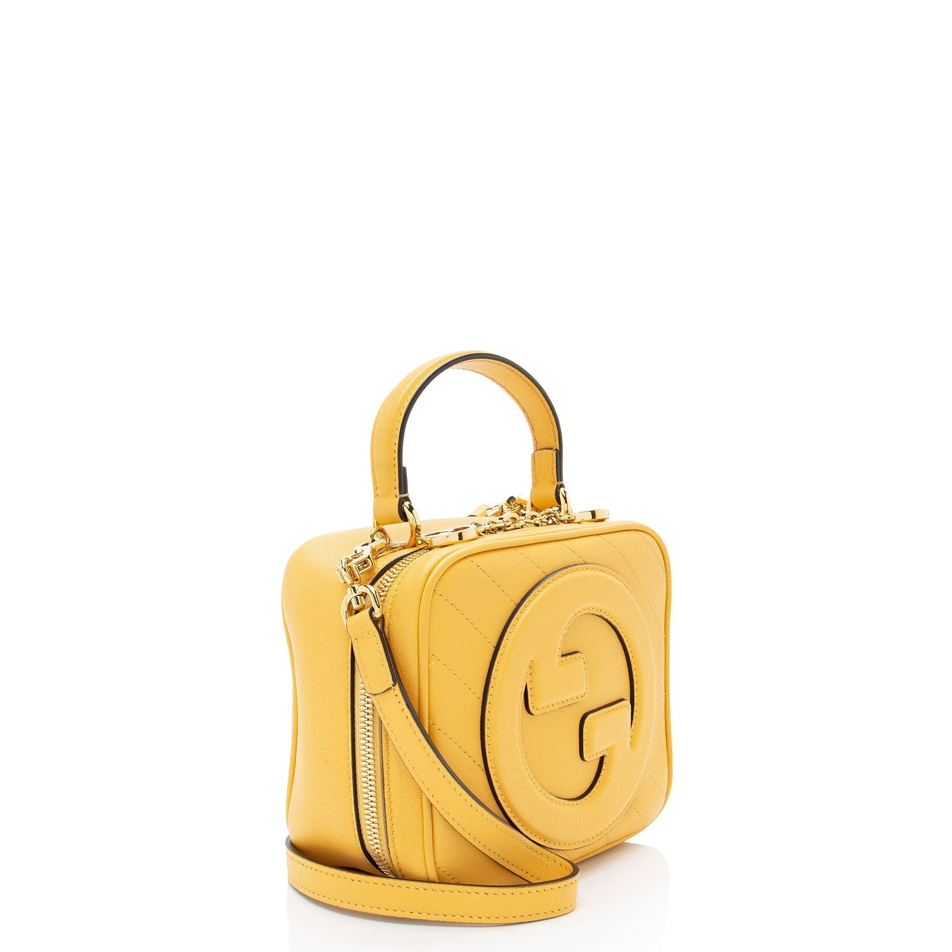 Gucci Diagonal Stitched Calfskin Blondie Top Handle Rovelle Bags