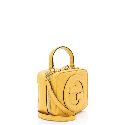 Gucci Diagonal Stitched Calfskin Blondie Top Handle Rovelle Bags