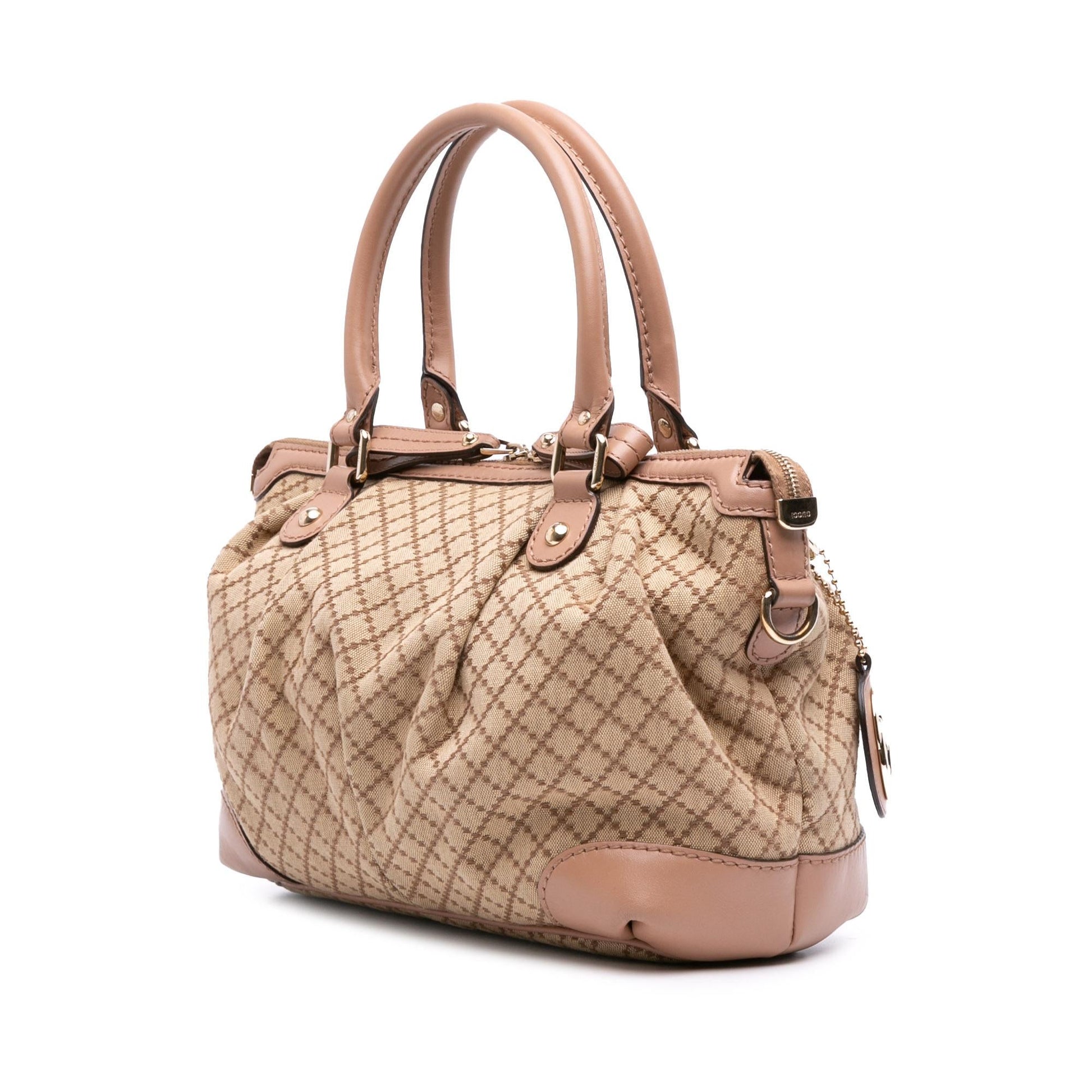 Gucci Diamante Canvas Sukey Satchel Rovelle Bags