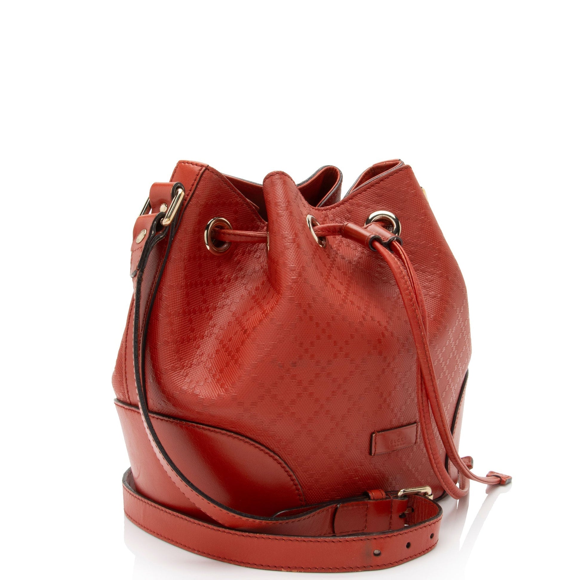 Gucci Diamante Leather Bright Bucket Bag (SHF-wHyMri) Rovelle Bags