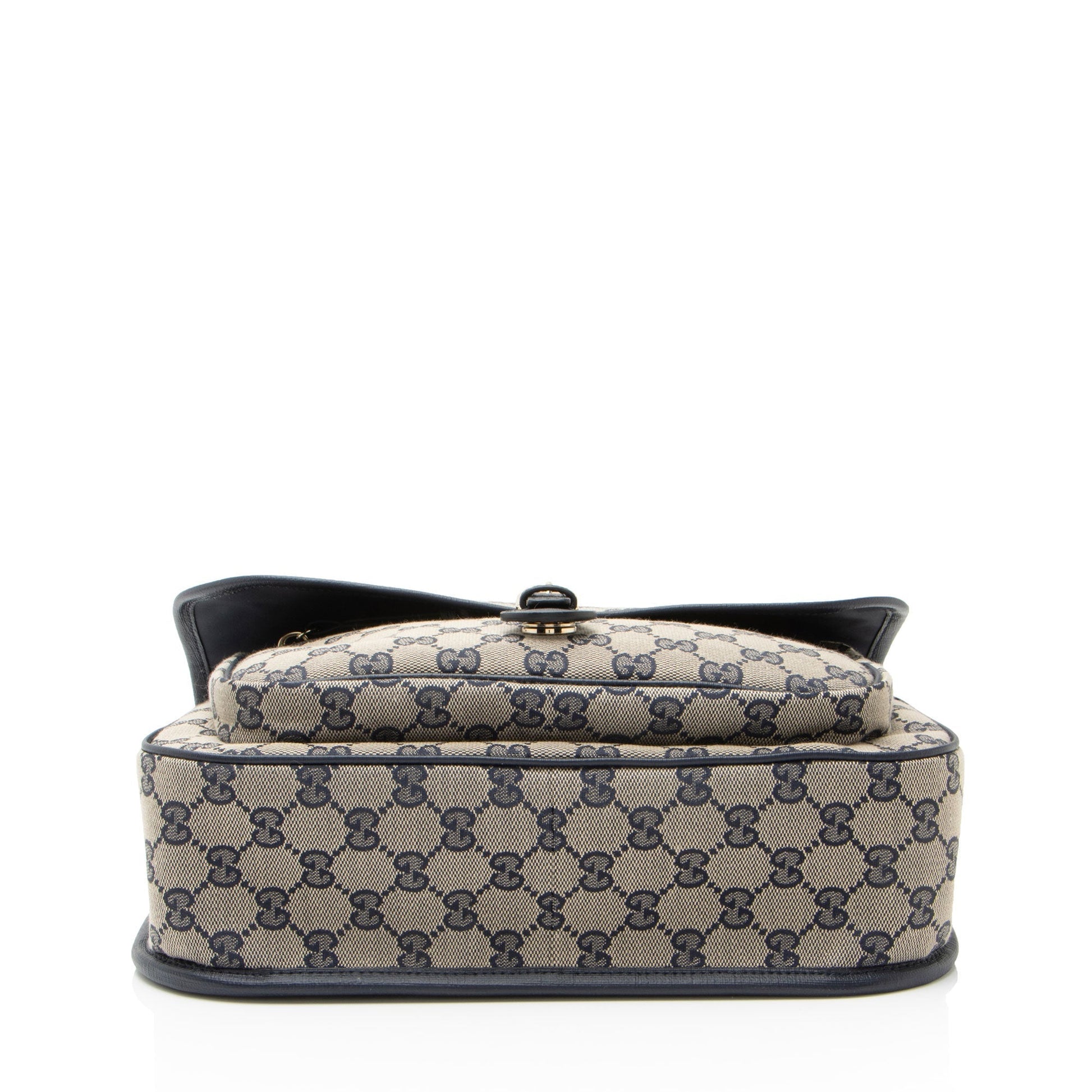 Gucci GG Canvas Buckle Flap Messenger Rovelle Bags