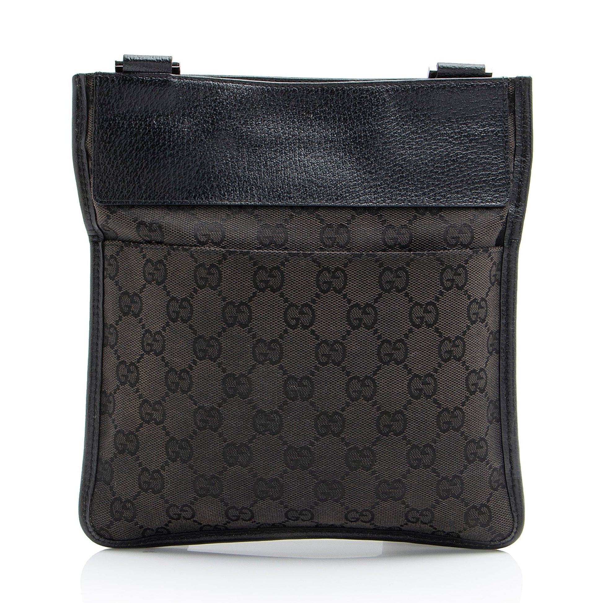 Gucci GG Canvas Flat Messenger (SHF-Br9CH5) Rovelle Bags