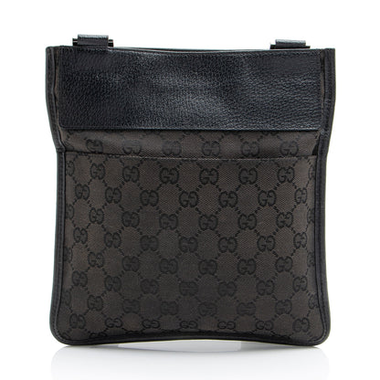Gucci GG Canvas Flat Messenger (SHF-Br9CH5) Rovelle Bags