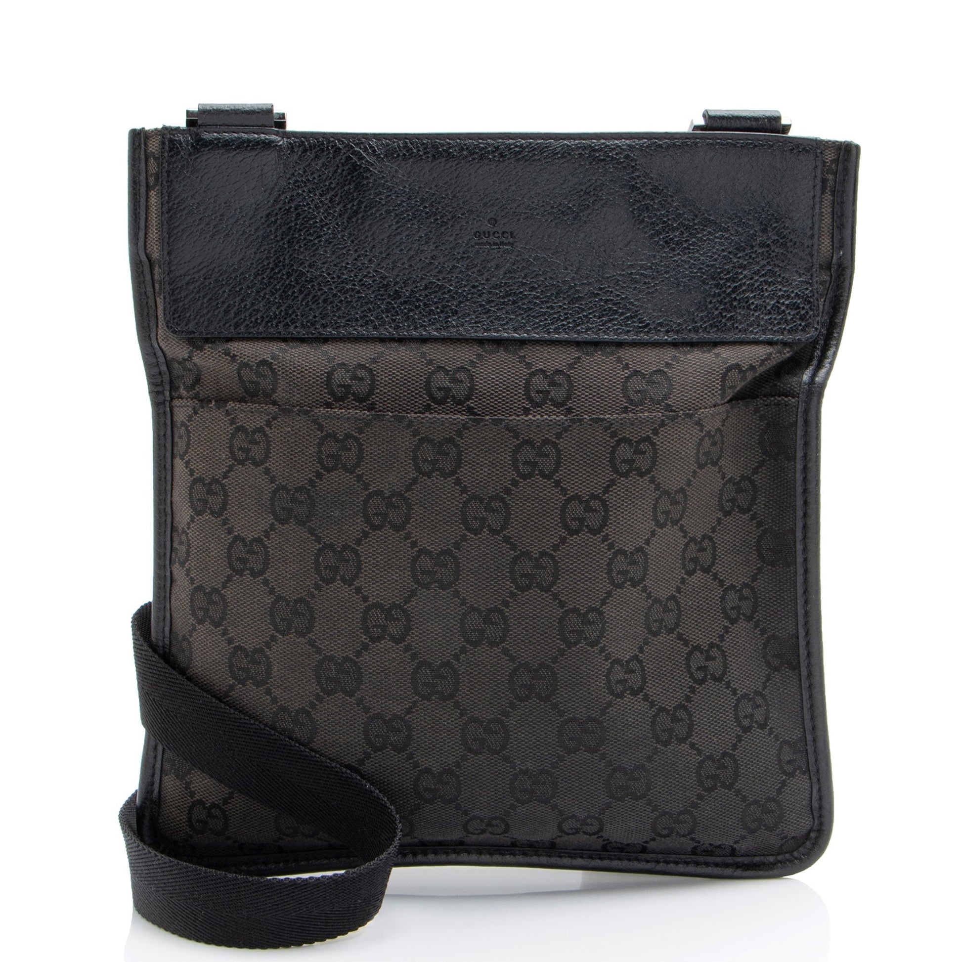 Gucci GG Canvas Flat Messenger (SHF-Br9CH5) Rovelle Bags