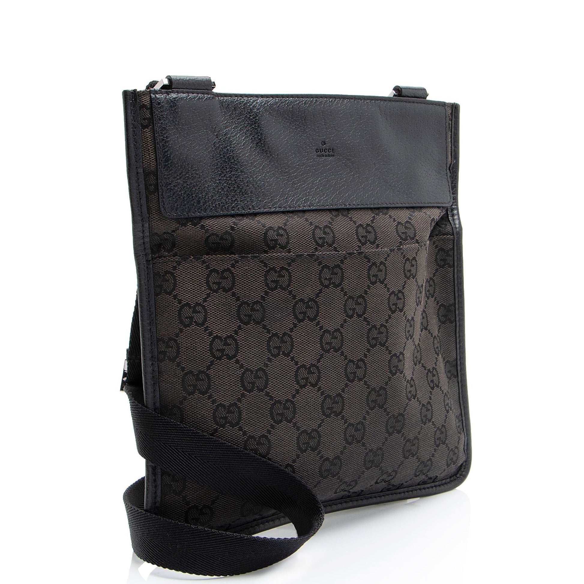 Gucci GG Canvas Flat Messenger (SHF-Br9CH5) Rovelle Bags