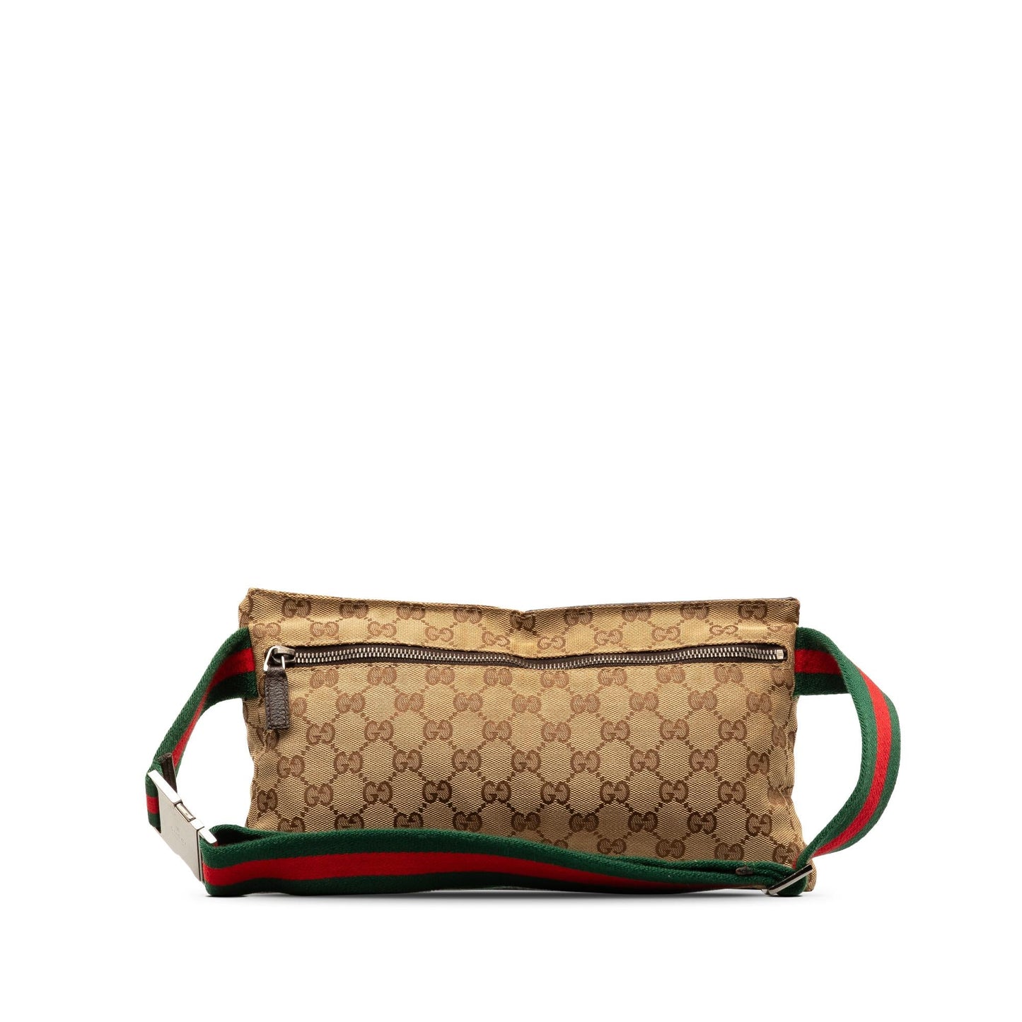 Gucci GG Canvas Web Double Pocket Belt Bag (SHG-aZbnST) Rovelle Bags