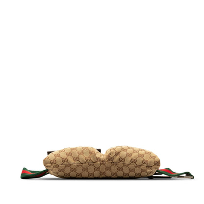 Gucci GG Canvas Web Double Pocket Belt Bag (SHG-aZbnST) Rovelle Bags