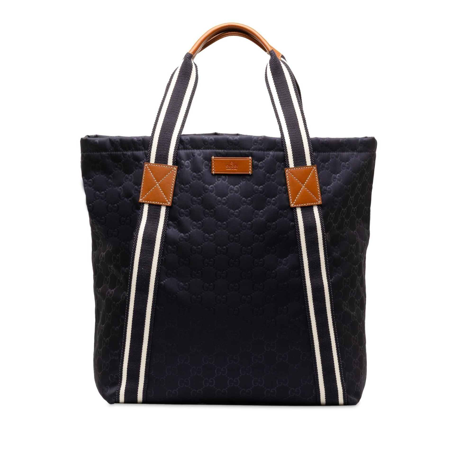 Gucci GG Nylon Web Tote (SHG-xenhMr) Rovelle Bags