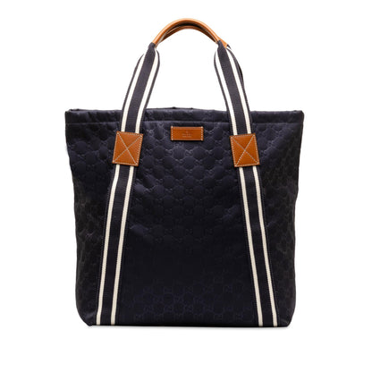 Gucci GG Nylon Web Tote (SHG-xenhMr) Rovelle Bags
