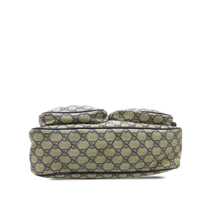 Gucci GG Supreme Double Pocket Crossbody (SHG-0tXOCu) Rovelle Bags
