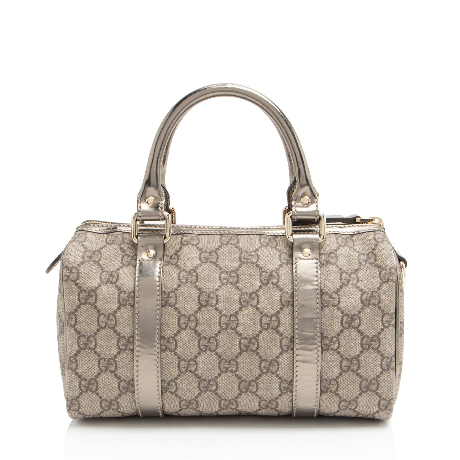 Gucci GG Supreme Metallic Leather Joy Small Boston Bag Rovelle Bags