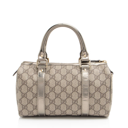 Gucci GG Supreme Metallic Leather Joy Small Boston Bag Rovelle Bags