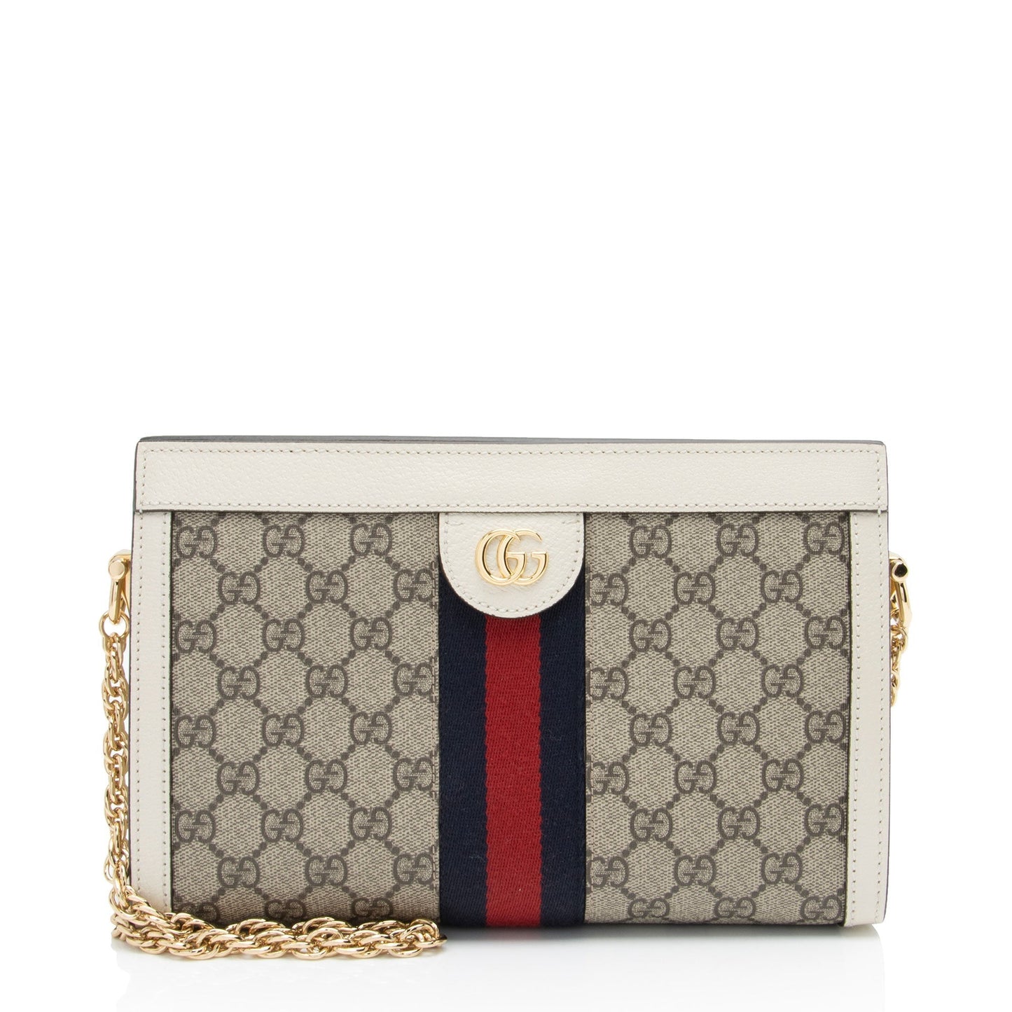 Gucci GG Supreme Ophidia Small Chain Shoulder Bag (SHF-mjx4Wm) Rovelle Bags