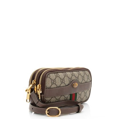 Gucci GG Supreme Ophidia Triple Zip Crossbody (SHF-5GZksx) Rovelle Bags