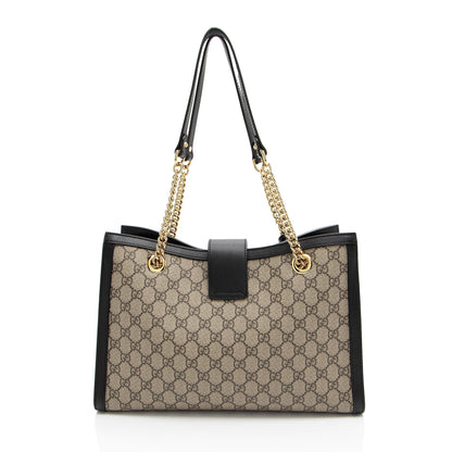 Gucci GG Supreme Padlock Chain Medium Shoulder Bag (SHF-q4e2Rg) Rovelle Bags
