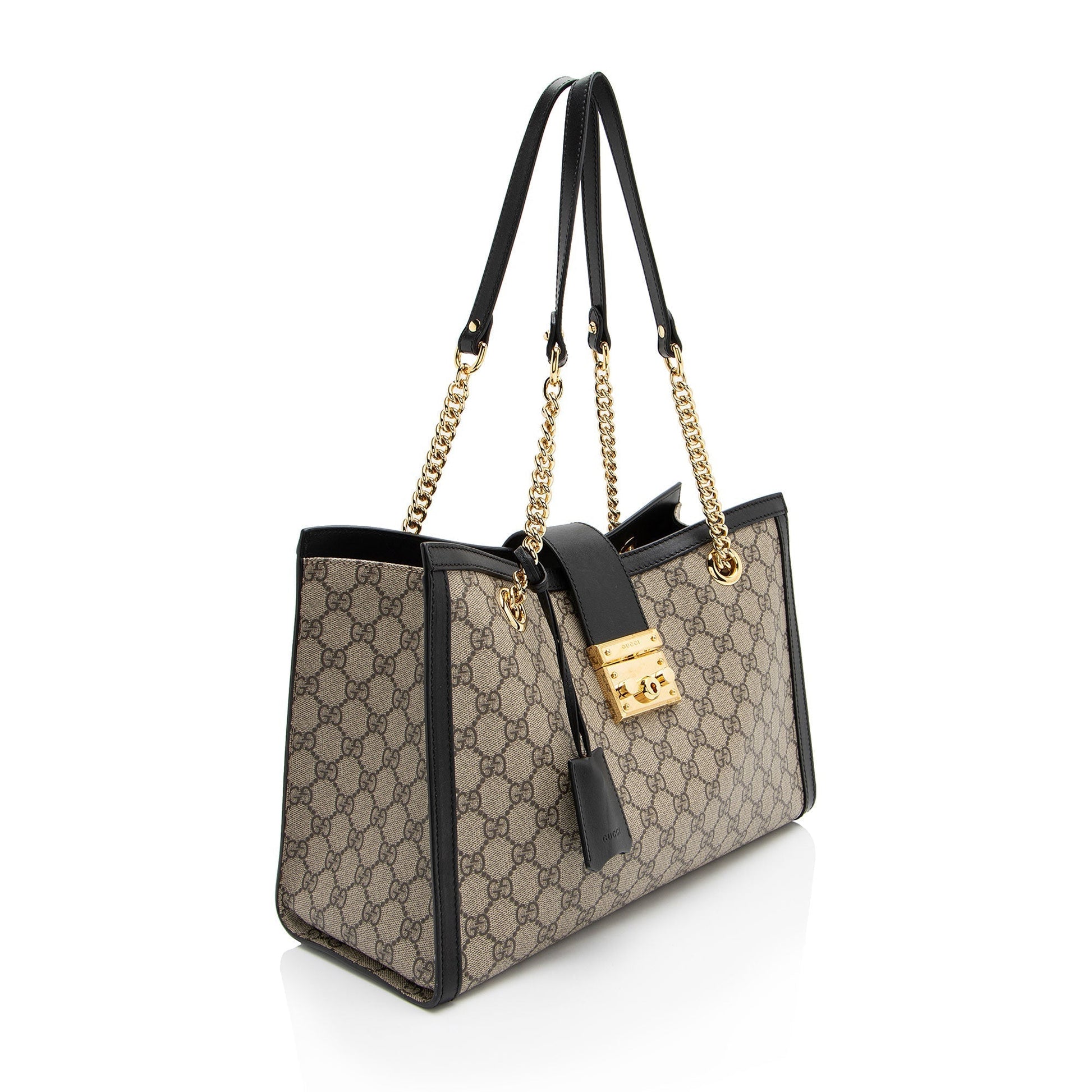 Gucci GG Supreme Padlock Chain Medium Shoulder Bag (SHF-q4e2Rg) Rovelle Bags