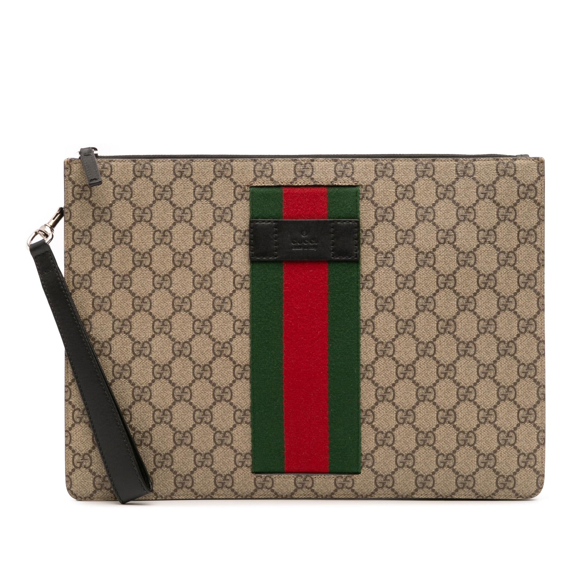 Gucci GG Supreme Web Clutch Rovelle Bags