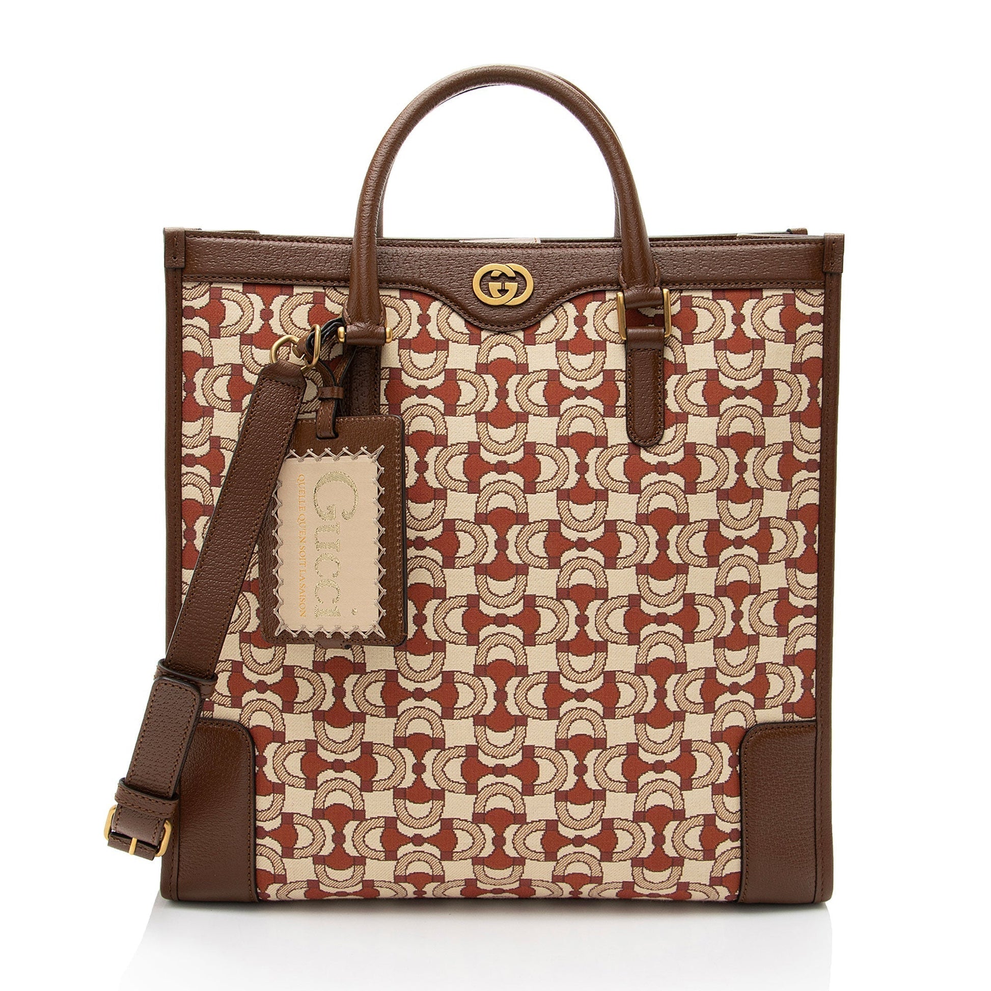 Gucci Horsebit Jacquard Interlocking G Tote Rovelle Bags