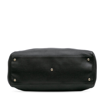 Gucci Large Calfskin Bamboo Shopper Satchel Rovelle Bags