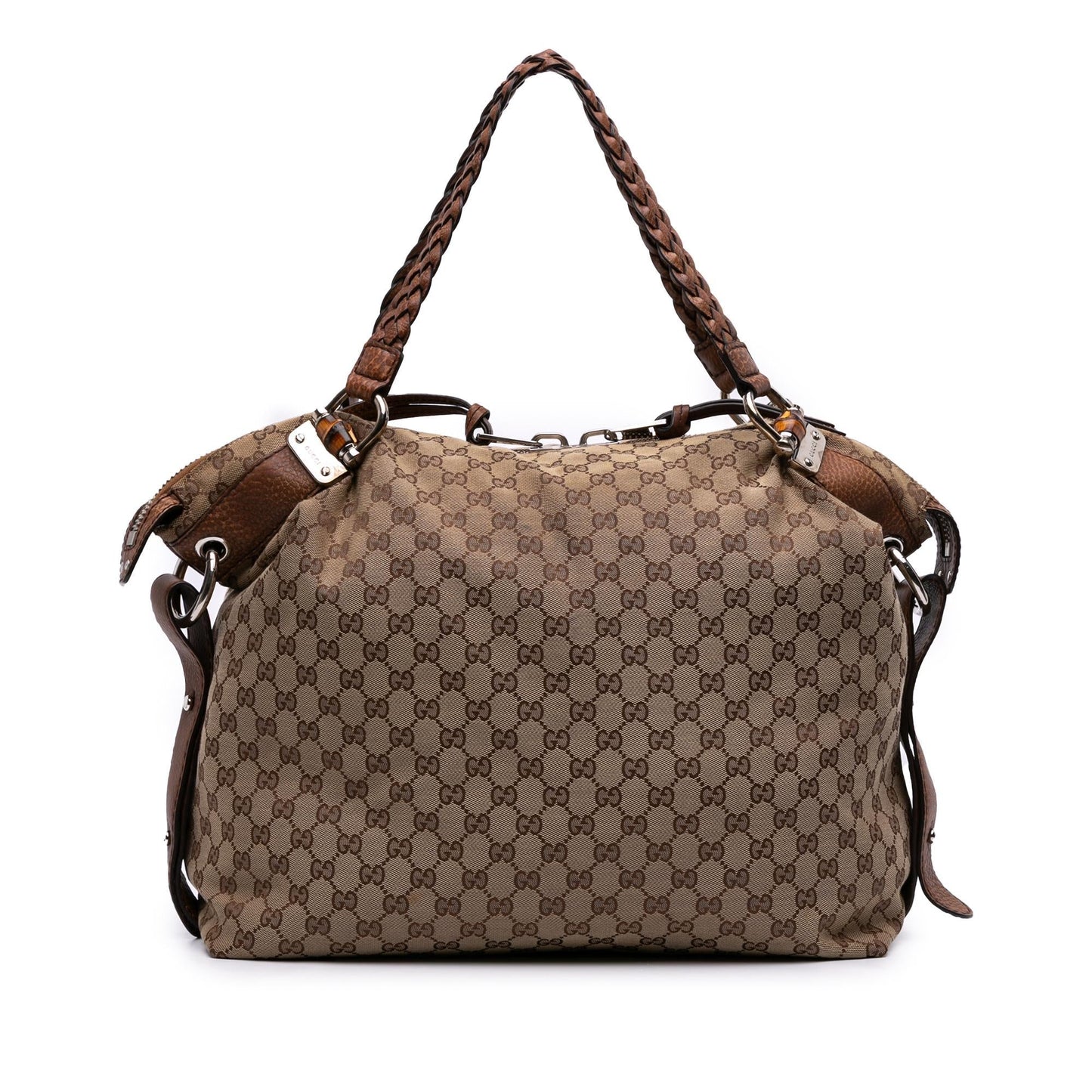 Gucci Large GG Canvas Bamboo Bar Tote Rovelle Bags