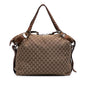 Gucci Large GG Canvas Bamboo Bar Tote Rovelle Bags