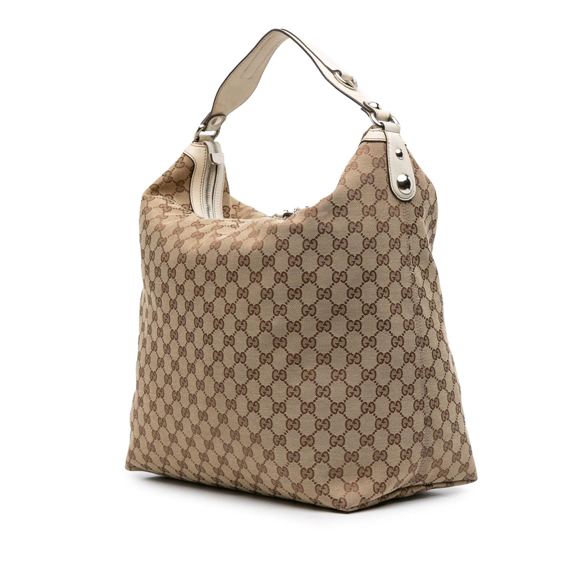 Gucci Large GG Canvas Icon Bit Hobo Rovelle Bags