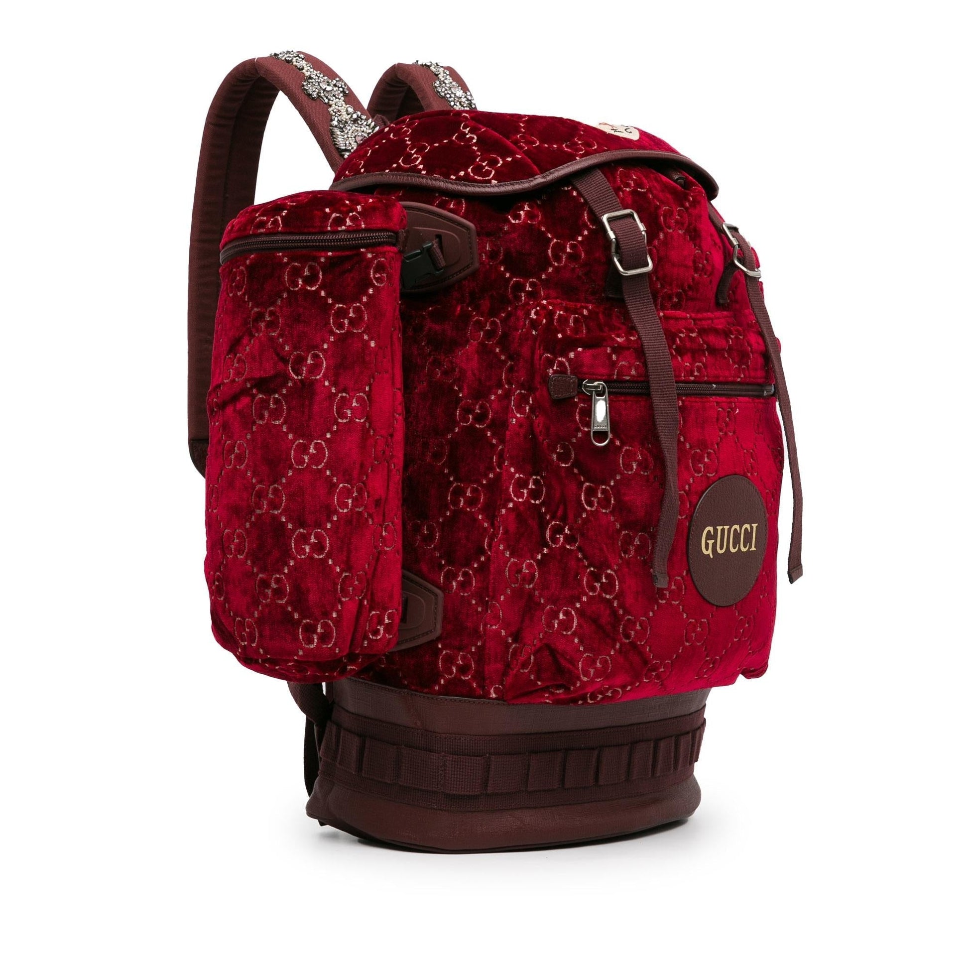 Gucci Large GG Velvet Heart Alpina Backpack Rovelle Bags