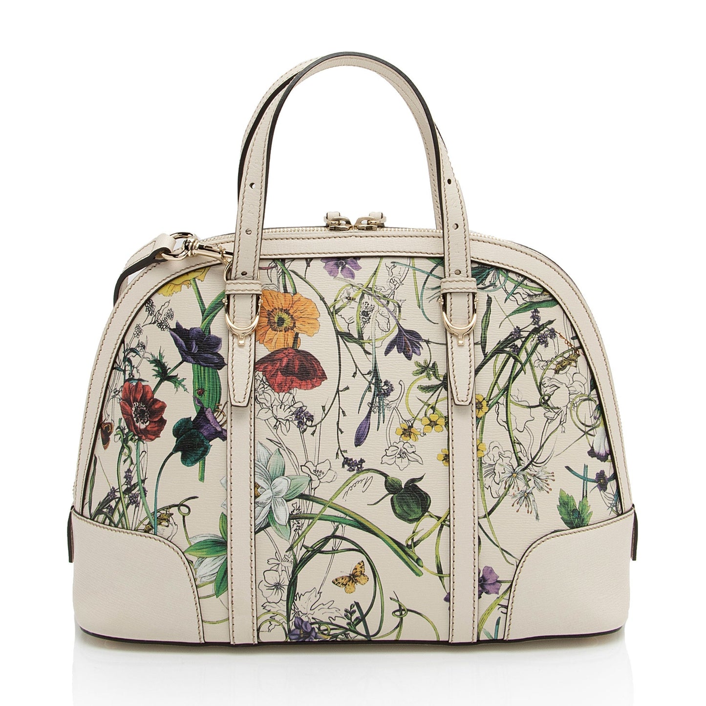 Gucci Leather Flora Nice Satchel (SHF-5DGwQW) Rovelle Bags