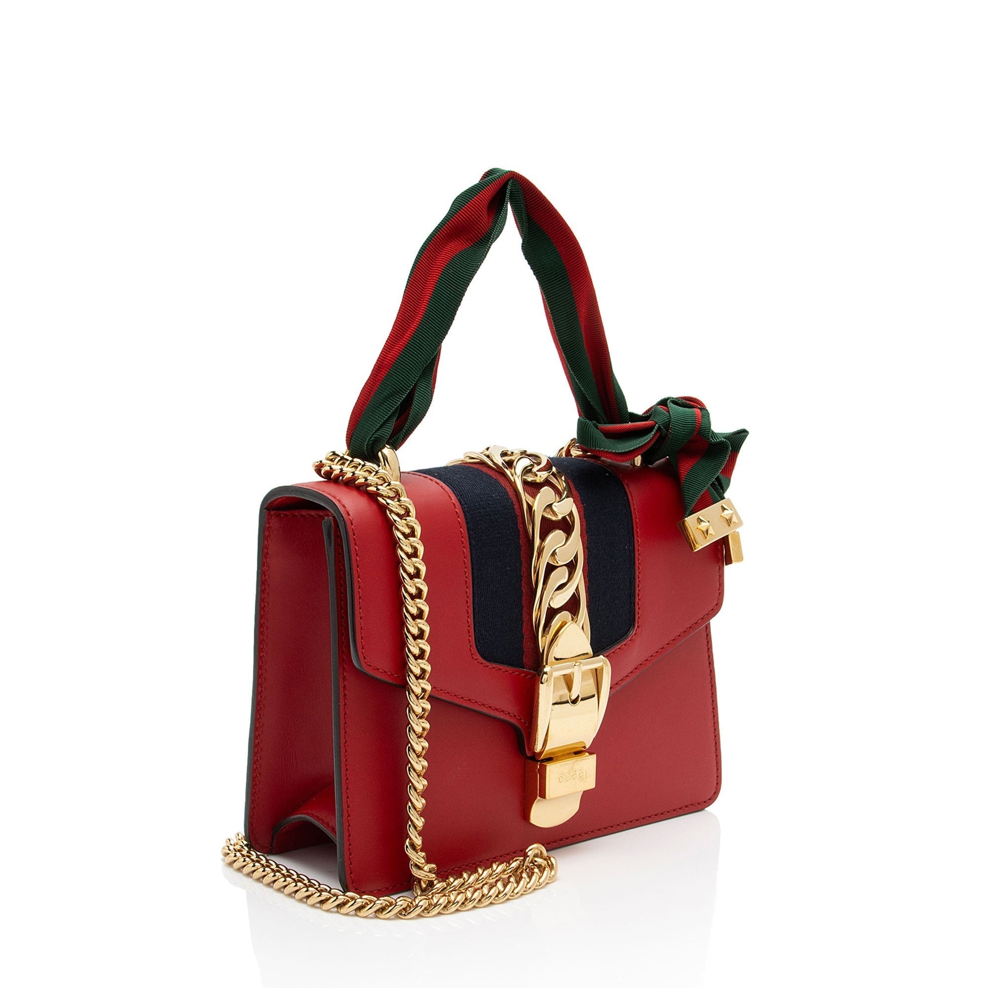 Gucci Leather Sylvie Mini Chain Bag Rovelle Bags