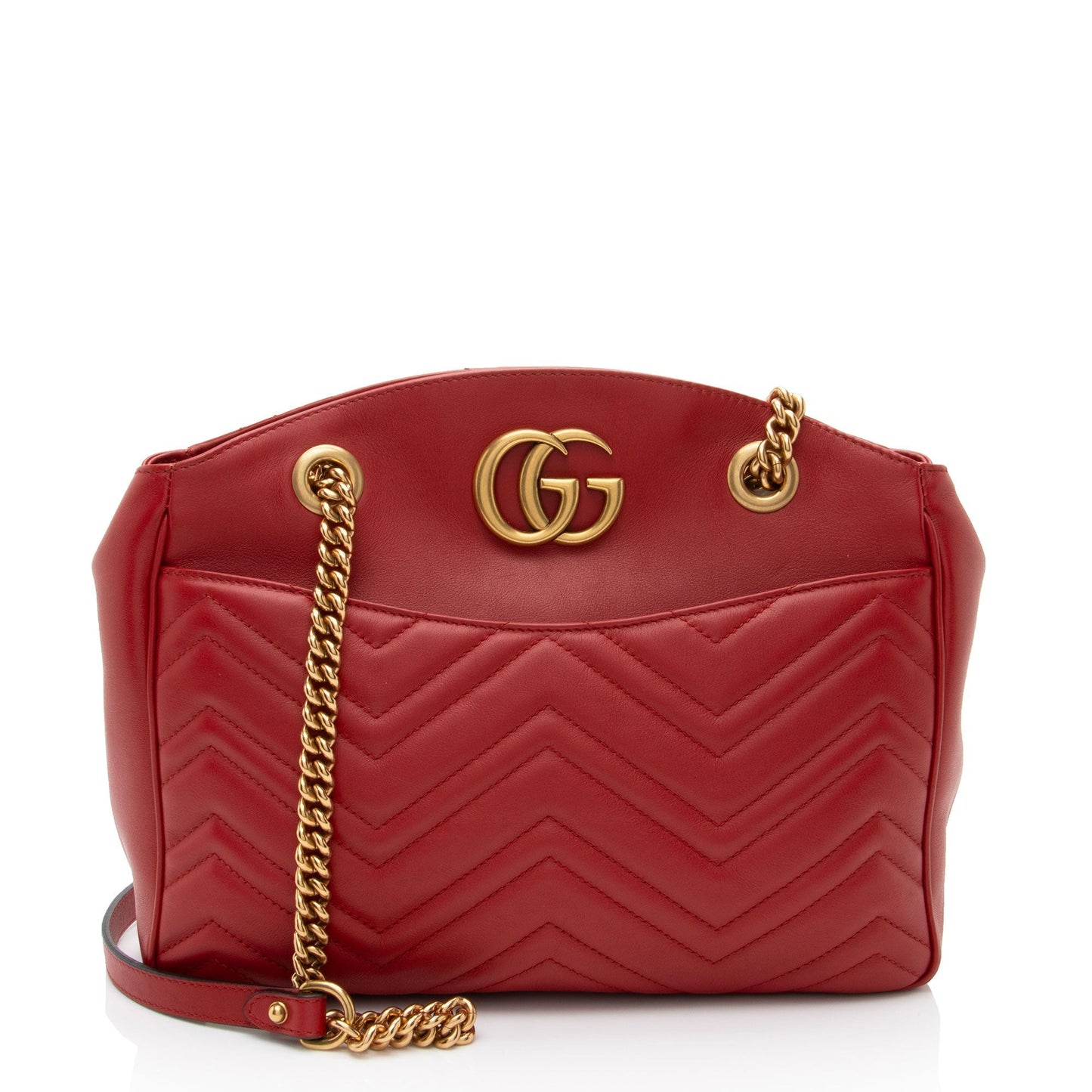 Gucci Matelasse Leather GG Marmont Medium Open Shoulder Bag Rovelle Bags