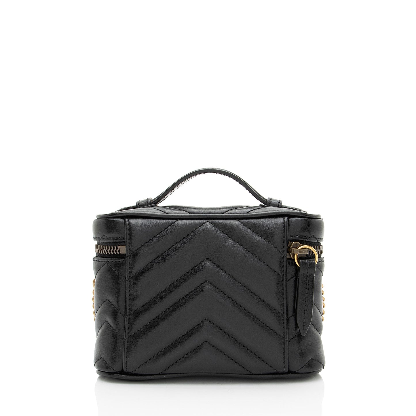 Gucci Matelasse Leather GG Marmont Mini Vanity Top Handle Rovelle Bags